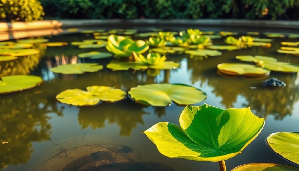 garden pond lily pad